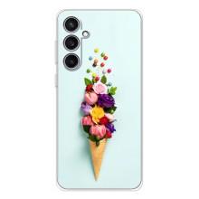 Чехлы с тематикой "ЦВЕТЫ" на Samsung Galaxy S24 FE (Цветок-мороженное)