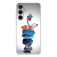 Силиконовый чехол с принтом Зоотрополіс для Samsung Galaxy S24 FE – Змея Зоо