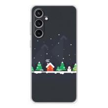 Силіконовий бампер на різдво для Samsung Galaxy S24 FE (Місто зимове)