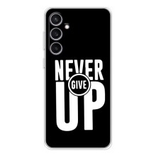 Силиконовый Чехол на Samsung Galaxy S24 FE с картинкой Nike (Never Give UP)