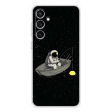 Силіконовый Чохол з принтом "Космонавти" на Samsung Galaxy S24 FE – Космонавт на рибалці