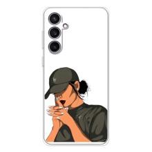 Силиконовый Чехол на Samsung Galaxy S24 FE с картинкой Стильных Девушек (В зеленом)