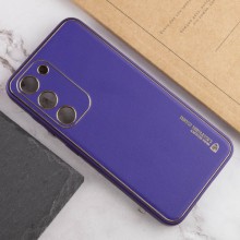 Кожаный чехол Xshield для Samsung Galaxy S24+ – Фиолетовый
