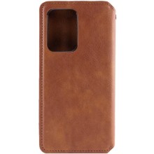 Кожаный чехол книжка GETMAN Cubic (PU) для Samsung Galaxy S24+ – Коричневый