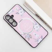 TPU+PC чехол Secret Garden with MagFit для Samsung Galaxy S24+ – Розовый