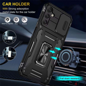 Ударопрочный чехол Camshield Army Ring для Samsung Galaxy S24+ – Черный