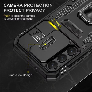 Ударопрочный чехол Camshield Army Ring для Samsung Galaxy S24+ – Черный