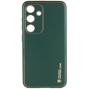 Кожаный чехол Xshield для Samsung Galaxy S24+ (Зеленый)