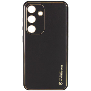 Кожаный чехол Xshield для Samsung Galaxy S24+ (Черный)