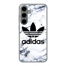 Чехлы Адидас для Samsung Galaxy S24 Plus (AlphaPrint) (Адидас на мраморе)