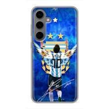 Чехлы для Samsung Galaxy S24 Plus (Leo чемпион) (AlphaPrint) (Месси сборная)
