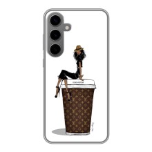 Чехлы Луи Витон для Samsung Galaxy S24 Plus (AlphaPrint - LOUIS VUITTON) (кофе LOUIS VUITTON)