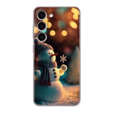 Чехлы на Новый Год Samsung Galaxy S24 Plus – Снеговик праздничный