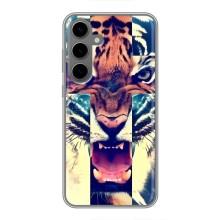 Чехлы с изображением разных животных для Samsung Galaxy S24 Plus (Яркий Тигр)