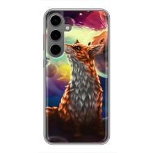 Чехлы с картинкой Лисички для Samsung Galaxy S24 Plus (VPrint) (Лисица в космосе)