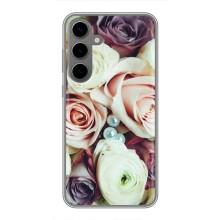 Чехлы с принтом Розочки для Samsung Galaxy S24 Plus – Букет РОЗ