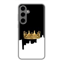 Чехол (Корона на чёрном фоне) для Самсунг С24 Плюс (Золотая корона)