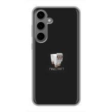 Чехол Майнкрафт на Samsung Galaxy S24 Plus (AlphaPrint) Minecraft (Овечка Майнкрафт)