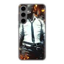 Силиконовый чехол с картинкой "Герой Pubg" на Samsung Galaxy S24 Plus – Man Пубг