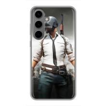 Силиконовый чехол с картинкой "Герой Pubg" на Samsung Galaxy S24 Plus – Пабг