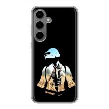 Силиконовый чехол с картинкой "Герой Pubg" на Samsung Galaxy S24 Plus – Пубг мен