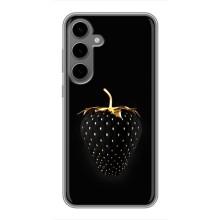 Чехол с изображением  вкусной еды для Samsung Galaxy S24 Plus – Чёрная клубника
