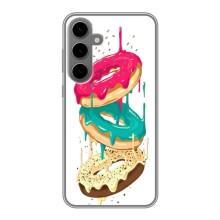 Чехол с изображением  вкусной еды для Samsung Galaxy S24 Plus – Сочные пончики