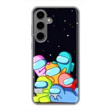 Чехол Амонг Ас для Samsung Galaxy S24 Plus (AlphaPrint) (Скины в космосе)