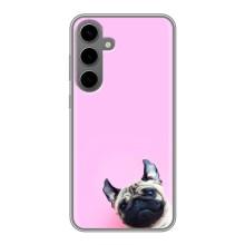 Бампер для Samsung Galaxy S24 Plus з картинкою "Песики" (Собака на рожевому)