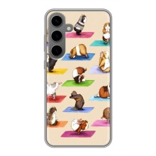 Чехол с Прикольным принтом на Samsung Galaxy S24 Plus (Ёга свинок)