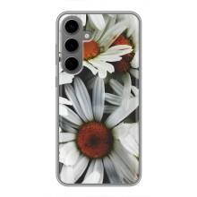 Чехол с ромашками на Samsung Galaxy S24 Plus – Цветы Ромашки
