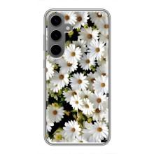Чехол с ромашками на Samsung Galaxy S24 Plus – Рамка в ромашках