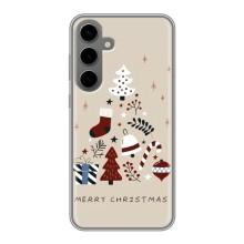 Чехол Санта Клаус для Samsung Galaxy S24 Plus (Merry Christmas)
