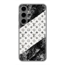 Чехол Стиль Louis Vuitton на Samsung Galaxy S24 Plus – LV на белом