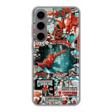Чехол Супергерой Человека Паука на Samsung Galaxy S24 Plus – Комиксы Человек Паук