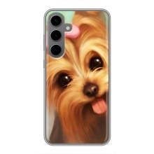 Чехол (ТПУ) Милые собачки для Samsung Galaxy S24 Plus – Йоршенский терьер