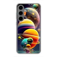 Чехол (ТПУ) с планетами на Samsung Galaxy S24 Plus – Солнечна система