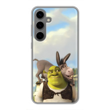 Чехол с мультфильмом Шрек на Samsung Galaxy S24 Plus – Шрек и осел