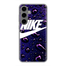 Чехол с логотипом Найк на Samsung Galaxy S24 Plus – Найк на фиолетовом