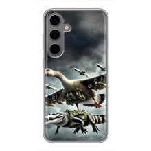 Чехол с мемами тралалело тралала для Samsung Galaxy S24 Plus – Гусини и крокодило