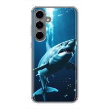 Чехол с картинкой «Хищники» для Samsung Galaxy S24 Plus – Акула