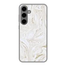 Мраморный чехол на Samsung Galaxy S24 Plus (VPrint) (Белый мрамор)