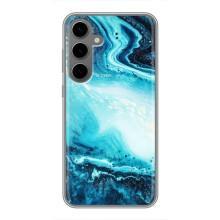 Мраморный чехол на Samsung Galaxy S24 Plus (VPrint) (Голубой мрамор)
