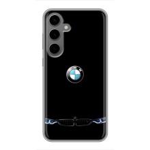 Силіконовий бампер з картинкою машини на Samsung Galaxy S24 Plus – Чорний BMW
