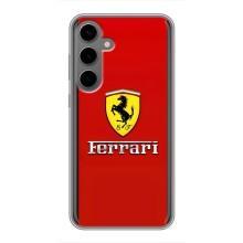 Силіконовий бампер з картинкою машини на Samsung Galaxy S24 Plus – Ferrari Logo