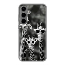 Силіконовий чохол з КАРТИНКАМИ літо для Samsung Galaxy S24 Plus (AlphaPrint) (Жирафи в окулярах)
