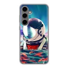 Силиконовый Чехол с принтом "Космонавты" на Samsung Galaxy S24 Plus – Космонавт в воде