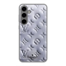 Текстурный Чехол Louis Vuitton для Самсунг С24 Плюс (Белый ЛВ)