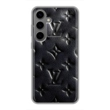 Текстурный Чехол Louis Vuitton для Самсунг С24 Плюс (Черный ЛВ)