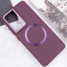 TPU чехол Bonbon Metal Style with MagSafe для Samsung Galaxy S24 Ultra – Бордовый
